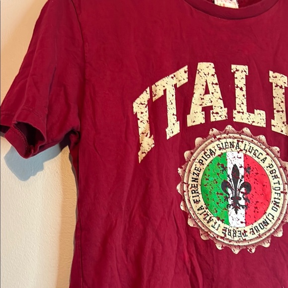 Red Italia Short Sleeve Tee - Picture 12 of 14